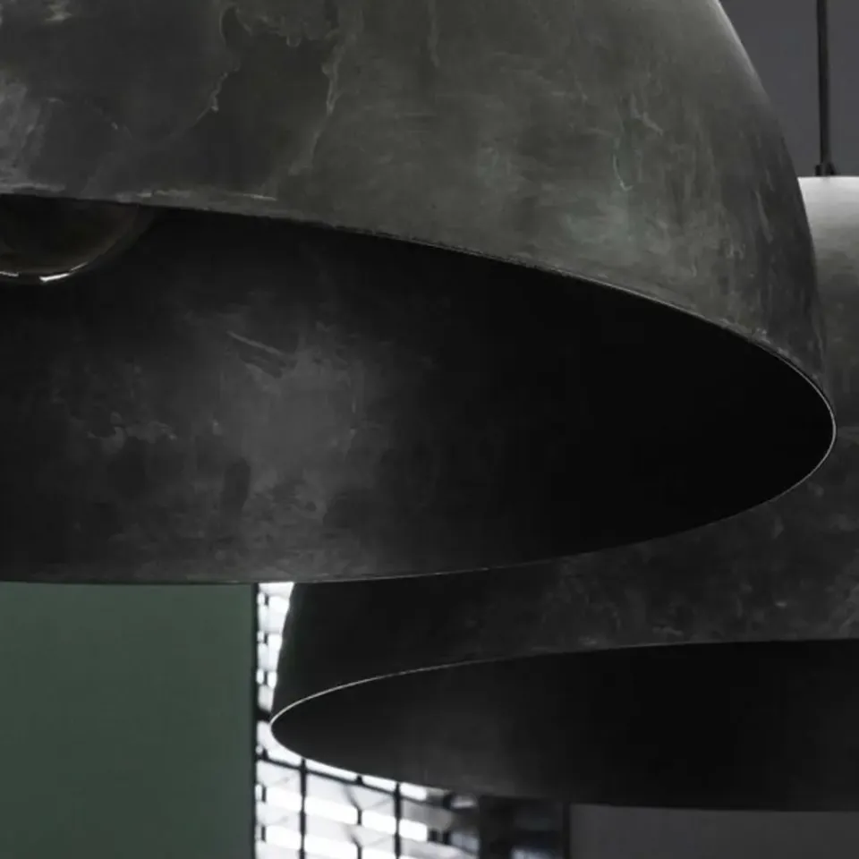 Dimehouse Industriële hanglamp Dacia 2-lichts antraciet rond 60x142x150 cm Metaal Sale