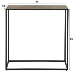 Dimehouse Industriële sidetable Lizzy metallic brons - 25x75x75 cm - Brons - Bronskleurig Sale