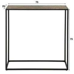 Dimehouse Industriële sidetable Lizzy metallic brons - 25x75x75 cm - Brons - Bronskleurig Sale