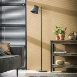 Dimehouse Industriële vloerlamp Sienna metaal antraciet - 157x37x157 cm - Metaal - Grijs New