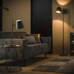 Dimehouse Industriële vloerlamp Sienna metaal antraciet - 157x37x157 cm - Metaal - Grijs New