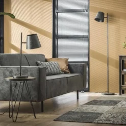 Dimehouse Industriële vloerlamp Sienna metaal antraciet - 157x37x157 cm - Metaal - Grijs New