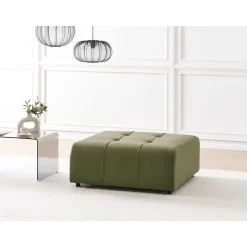 Leen Bakker INNVIK - Ottomaan - Groen - Polyester Outlet