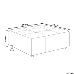 Leen Bakker INNVIK - Ottomaan - Groen - Polyester Outlet