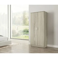 Interiax Kledingkast 'Amelie' - Sonoma Eik - 2 Deurs - 180x80x40 cm Sale