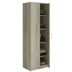 Interiax Kledingkast 'Amelie' - Sonoma Eik - 2 Deurs - 180x60x40 cm Hot