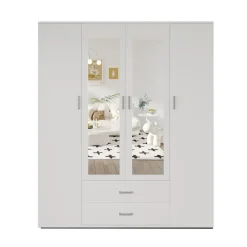 Interiax Kledingkast 'Lena' - Sonoma Eik - 4 Deurs - 185x160x52cm Sale