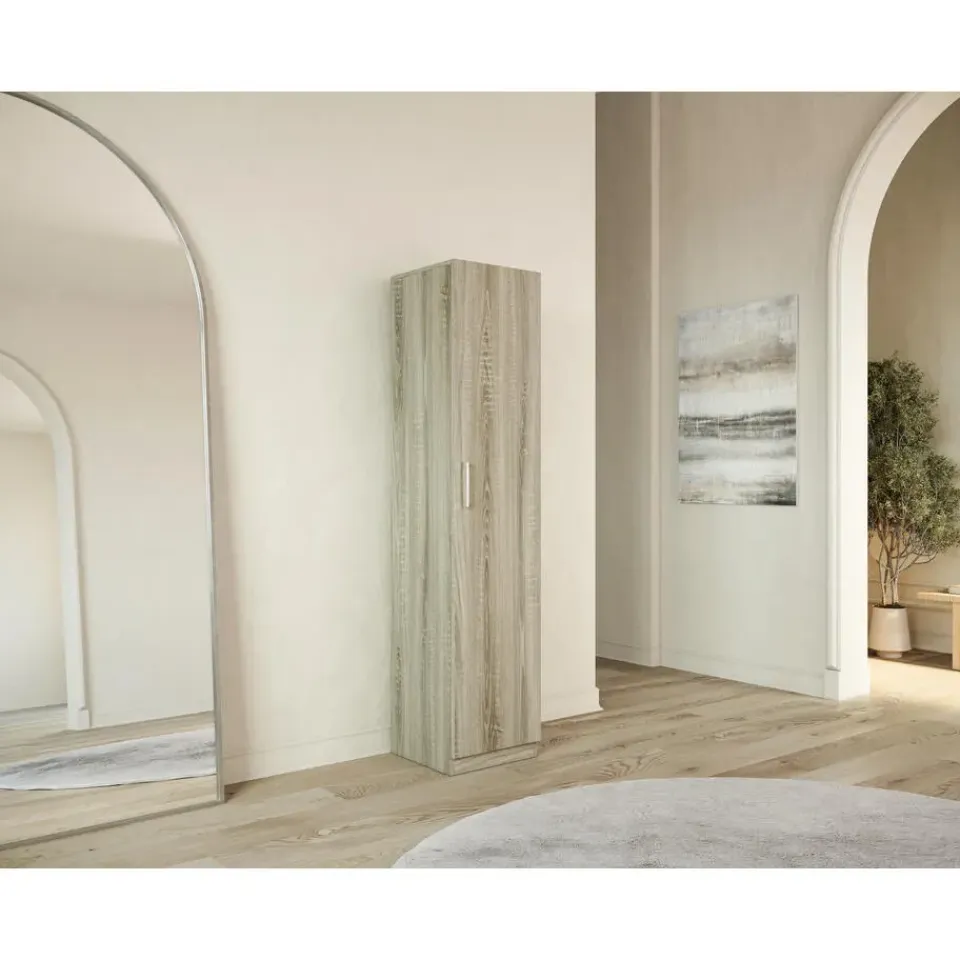 Interiax Kledingkast 'Mila' - Sonoma Eik - 1 Deurs - 180x40x42 cm Sale