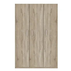 Interiax Kledingkast 'Mila' - Sonoma Eik - 3 Deurs - 180x120x42 cm New