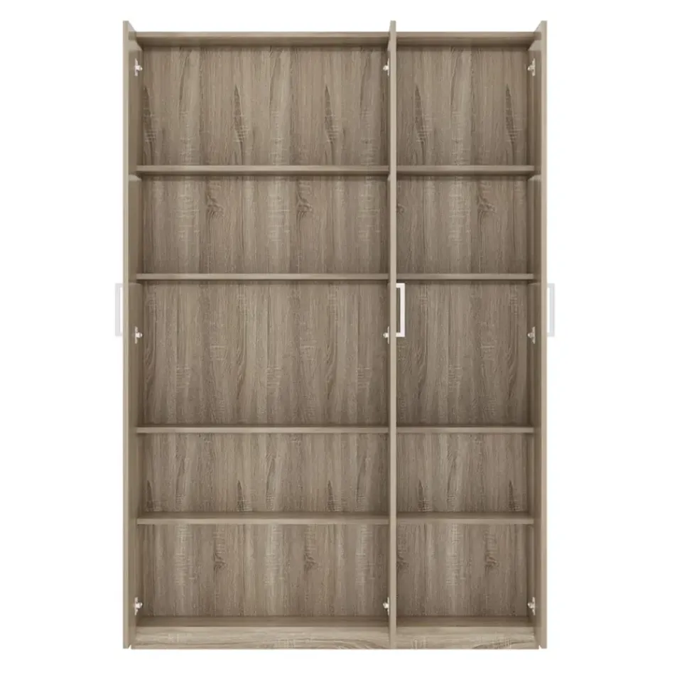 Interiax Kledingkast 'Mila' - Sonoma Eik - 3 Deurs - 180x120x42 cm New