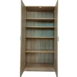 Interiax Opbergkast - Kledingkast 'Aurora' - Sonoma Eik - 2 Deurs - 148x72x36cm Discount