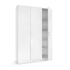 Interiax Opbergkast - Kledingkast 'Amelie' - Wit - 3 Deurs - 180x120x40cm Outlet