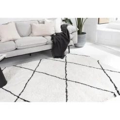 Interieur05 berber vloerkleed Nea wit/zwart - 230 x 160 cm Clearance