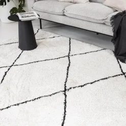 Interieur05 berber vloerkleed Nea wit/zwart - 230 x 160 cm Clearance