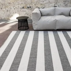 Eva Interior Interieur05 Buitenkleed Stripes Grijs/Wit dubbelzijdig - 230 x 160 cm Best