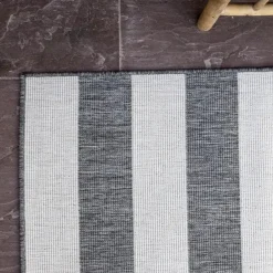 Eva Interior Interieur05 Buitenkleed Stripes Grijs/Wit dubbelzijdig - 230 x 160 cm Best