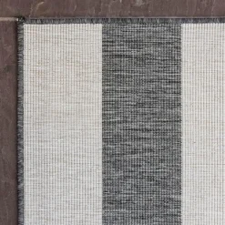 Eva Interior Interieur05 Buitenkleed Stripes Grijs/Wit dubbelzijdig - 230 x 160 cm Best