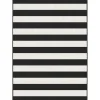 Eva Interior Interieur05 Buitenkleed Stripes zwart/wit dubbelzijdig - 230 x 160 cm Online