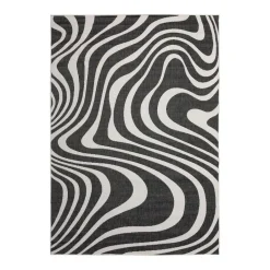 Interieur05 Buitenkleed Swirl Zwart - 290 x 200 cm Best