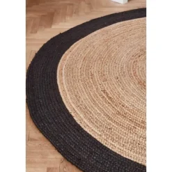 Interieur05 EVA Interior rond Vloerkleed Jute Naturel/Antraciet - 240 x 240 cm Sale