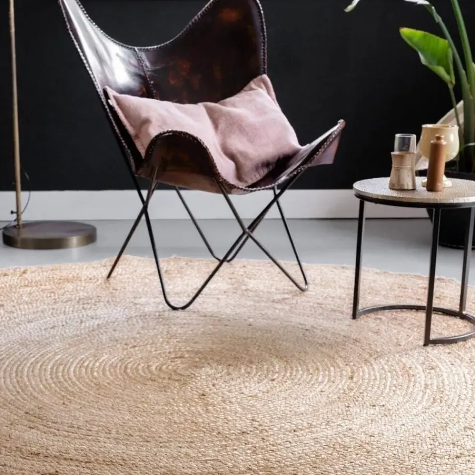 Interieur05 EVA Interior rond vloerkleed Jute naturel - 150 x 150 cm Sale