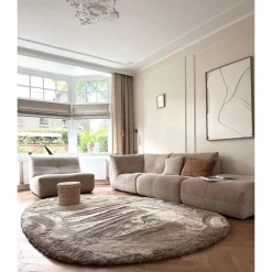 Interieur05 Hoogpolig vloerkleed Odelia beige/wit - 200 x 290 cm Discount