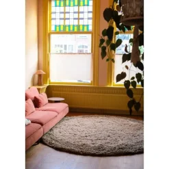 Interieur05 hoogpolig vloerkleed polyester Pilo groen/beige - 240 x 240 cm Clearance