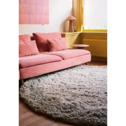 Interieur05 hoogpolig vloerkleed polyester Pilo groen/beige - 240 x 240 cm Clearance