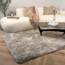 Interieur05 Hoogpolig vloerkleed Nika zand - 240 x 340 cm Online