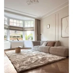 Interieur05 Hoogpolig vloerkleed Odelia beige/wit - 160 x 230 cm Best