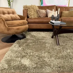 Interieur05 hoogpolig vloerkleed polyester Pilo groen - 340 x 240 cm New