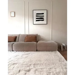 Interieur05 hoogpolig vloerkleed Furr beige - 80 x 140 cm Discount