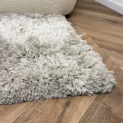 Interieur05 Hoogpolig vloerkleed Nika Ivoor - 240 x 340 cm Discount