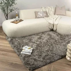 Interieur05 Hoogpolig vloerkleed Nika Antraciet - 240 x 340 cm Clearance