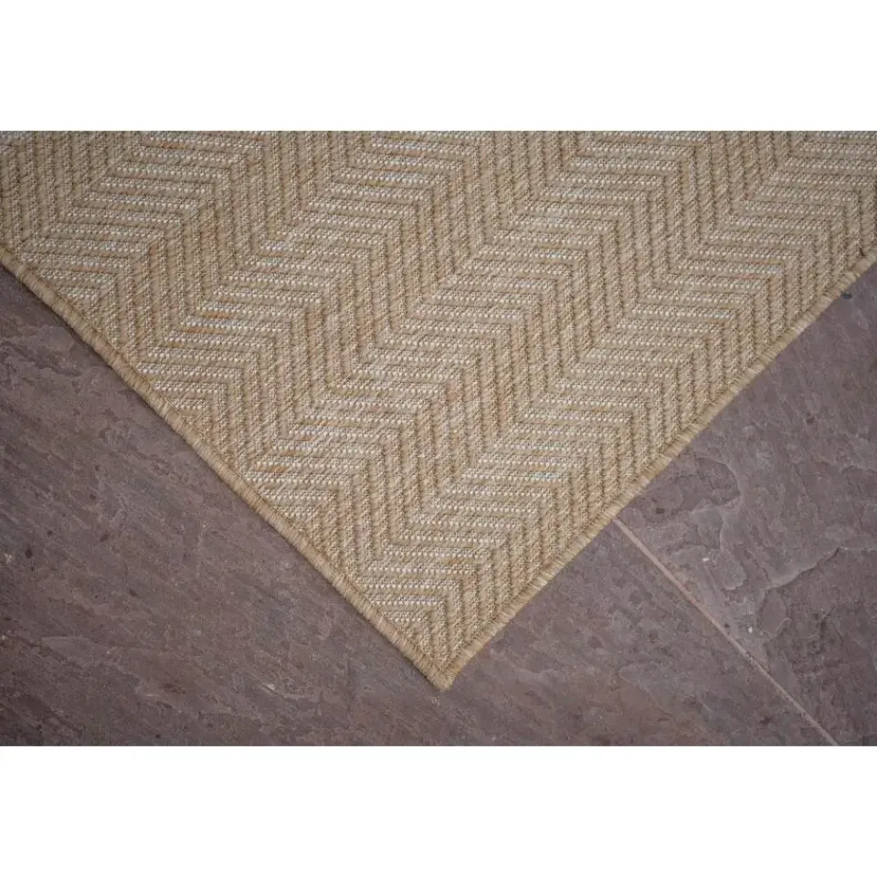 Interieur05 Jute buitenkleed naturel zigzag - 290 x 200 cm New