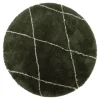 Interieur05 rond berber vloerkleed Nea groen/cream - 160 x 160 cm Best