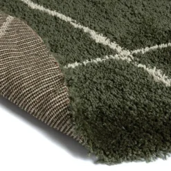 Interieur05 rond berber vloerkleed Nea groen/cream - 160 x 160 cm Best