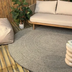 Interieur05 rond buitenkleed grijs Solid - 200 x 200 cm Best