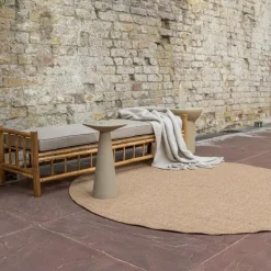 Interieur05 rond buitenkleed jute naturel uni - 240 x 240 cm Outlet