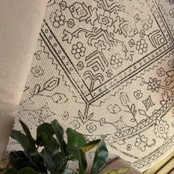 Interieur05 rond buitenkleed zwart/wit Nova - 240 x 240 cm Hot