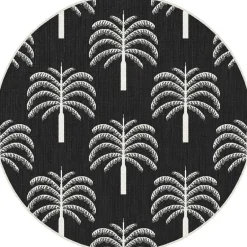 Interieur05 rond buitenkleed zwart/wit Oase - 200 x 200 cm Clearance