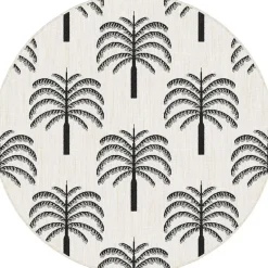 Interieur05 rond buitenkleed zwart/wit Oase - 200 x 200 cm Clearance