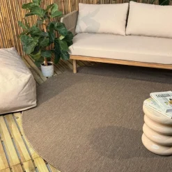 Interieur05 rond buitenkleed linnen Tone - 200 x 200 cm Sale