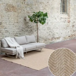 Interieur05 rond buitenkleed jute naturel zigzag - 200 x 200 cm Hot