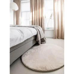 Interieur05 Rond Hoogpolig Vloerkleed Lux Creme - 200 x 200 cm Online