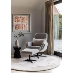 Interieur05 Rond Hoogpolig Vloerkleed Lux Creme - 240 x 240 cm Discount