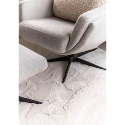 Interieur05 Rond Hoogpolig Vloerkleed Lux Creme - 120 x 120 cm Best