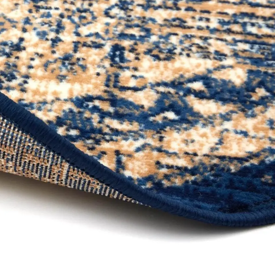 Interieur05 rond vintage vloerkleed Aila blauw - 160 x 160 cm Clearance