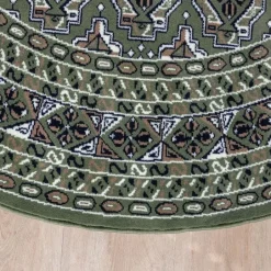 Interieur05 rond vintage vloerkleed Marad groen - 160 x 160 cm Clearance