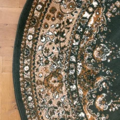 Interieur05 rond vloerkleed Keshan groen - 160 x 160 cm Sale